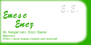 emese encz business card